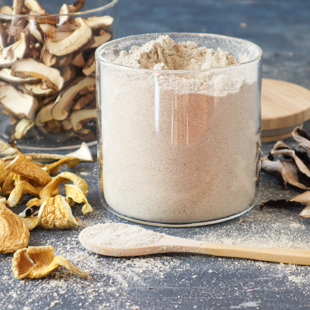 How to dehydrate mushrooms + easy umami stock powder