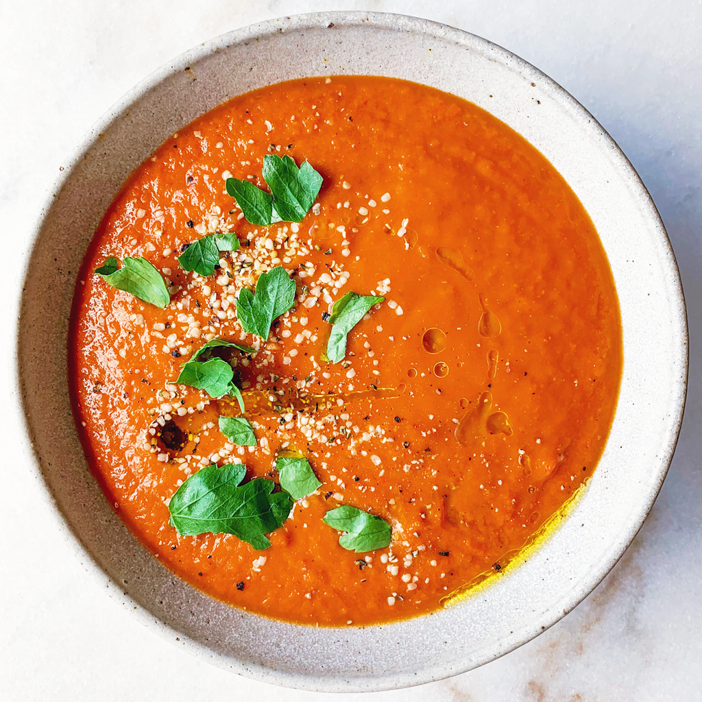 Balsamic roasted tomato soup