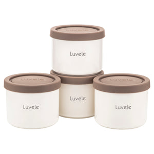 Luvele vasetti in ceramica per yogurt 4 x 400 ml | Compatibile con la yogurtiera Pure